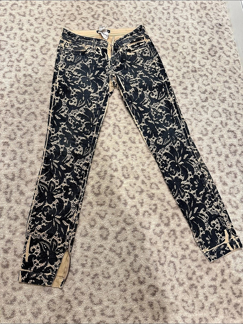 Dolce & Gabbana Floral Straight Leg Jeans Waist 36 Like New